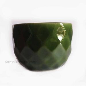 Diamond LightGreen Ceramic Pot(Small)