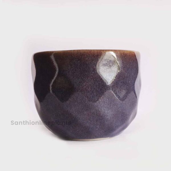 Diamond Purple Ceramic Pot(Small)