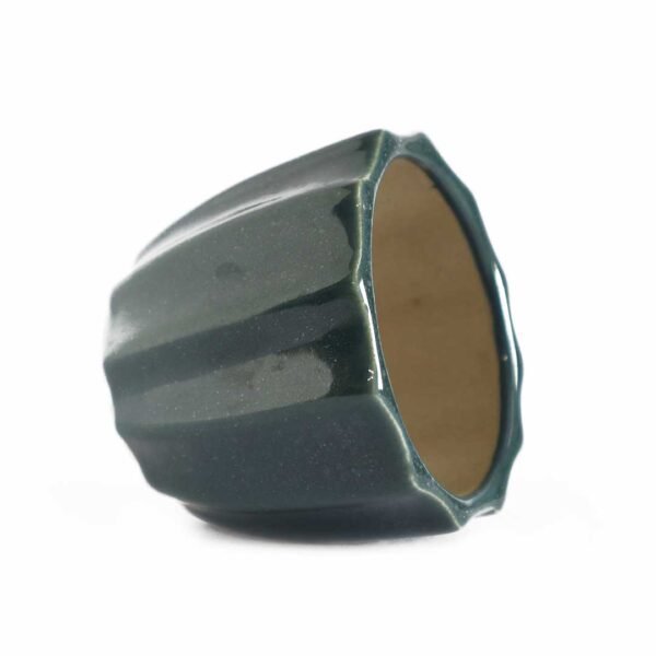 Line Blue Ceramic Pot (Small)